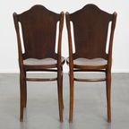 Set Van 2 Originele Jacob En Josef Kohn Bentwood Thonet Design Stoelen Uit Begin 20e Eeuw thumbnail 3
