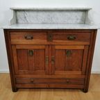 Vintage Frans Dressoir Commode, Ladekast Met Marmer Blad 907 thumbnail 4