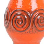 Vintage Oranje Vaas Jasba West Germany Aardewerk Retro 322 11-28 thumbnail 10