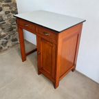 Vintage Mini Bureau Met Formica Blad / Bijzettafel thumbnail 2