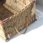 Wwii - French - Emergency / Medical Dropping Container Made From Wicker With Leather Straps thumbnail 8