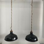 Industriële Vintage Cafe/plafondlamp Metaal/emaille thumbnail 7