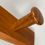 Vintage Teakhouten Wandkapstok Met Hangers, Aksel Kjersgaard Voor Odder Mobler, Denemarken 1960's thumbnail 8