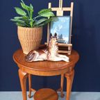 Antieke Vintage Wijntafel, Ronde Eikenhouten Bijzettafel thumbnail 10