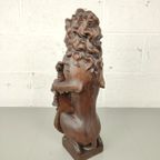 Antieke Houten Leeuw Met Wapenschild thumbnail 7