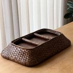 Vintage Xl Rattan Bamboo Tray thumbnail 4