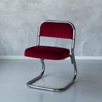 Jaren 70 Eetkamerstoel Vintage Eettafelstoel Retro Rood thumbnail 5