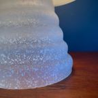 Hb Glas Mushroomlamp Gespikkeld Wit , Mat / Satijn Jaren 60-70 Design Glazen Lamp thumbnail 7