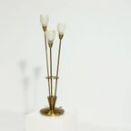 Brushed Brass And Glass Table Lamp Germany 1970S thumbnail 2