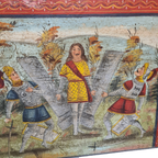 Antiek Siciliaans Beschilderd Wagenschot thumbnail 7