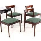 Set 4 Palissander Eetkamerstoelen Stoelen Vintage thumbnail 13