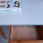 Vintage Tafeltje, Formica Blad, Demontabel, Met Lade, Tafel thumbnail 5