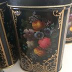5 X Zeldzame Oude Dozen Blikken Met Stilleven Bloemen thumbnail 4