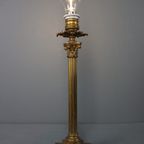 Antieke Franse Goud Kleurige Lamp, Eind 1800 thumbnail 2