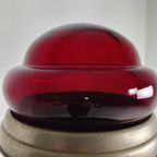 Unieke Vintage Tinnen Lamp Met Uurwerk thumbnail 10