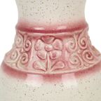 Roze Vintage Vaas West Germany Bloemen Üebelacker Keramik 634-30 thumbnail 2