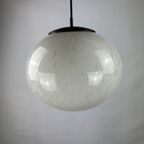 Rare Marbled White Globe Glass Pendant Light By Peill And Putzler, 1970 thumbnail 9