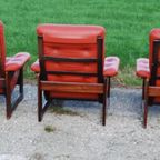 Coja Armchairs Lederen Bekleding Palissander Frame thumbnail 5