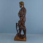 F. Milliot Le Laboureur Sculpture thumbnail 11