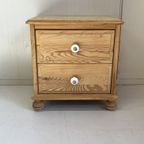 Blank Grenen Ladekastje Nachtkastje Brocante thumbnail 5