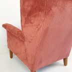 Vintage Artifort Fauteuil Nieuw Gestoffeerd Oud Roze Rib thumbnail 10