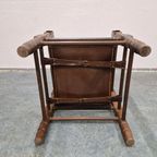 Vintage Safari Stoel Jaren 70 Fauteuil Leren Stoel thumbnail 17
