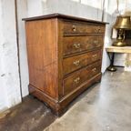 Vintage Houten Ladekast / Commode Met 'gouden' Handgrepen thumbnail 2