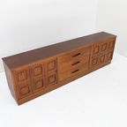 Vintage Brutalist Teak Houten Dressoir Jaren 60 thumbnail 13