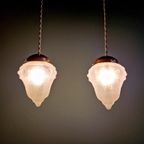 Art Deco Hanglamp In Gesatineerd Glas, 1920-30S thumbnail 5