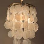 Opaline Capiz Parelmoer Goud Frame Schelp Hanglampen Meerdere Beschikbaar thumbnail 20