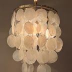 Opaline Capiz Parelmoer Vintage Schelp Hanglampen Meerdere Beschikbaar thumbnail 18