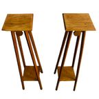 Set Hoge Vintage Plantentafels Teak 1960’S thumbnail 6