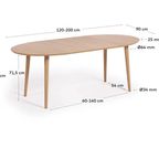 Kave Home | Oqui Eettafel Uitschuifbaar Rond thumbnail 10