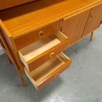 Teak Fineer Kast Uit Zweden Met Lades, Legplank En Uitschuifbare Plank thumbnail 10
