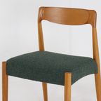 Set Van 4 Deense Stoelen Eetkamerstoelen 'bjerremose' Vintage Reupholstered thumbnail 3