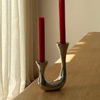 Vintage Italian Design Aluminum Candlestick thumbnail 4