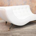 Nieuwbeklede Witte Leren Montis Quintus Design Chaise Longue thumbnail 3