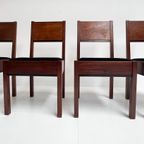 Haagse School Set Eetkamerstoelen Van Muntendam, 1920's thumbnail 14