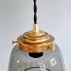 Vintage Hanglamp In Rookglas (2 Beschikbaar), In De Vorm Van Een Bel, 1970 thumbnail 12