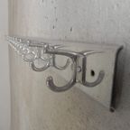 225 Cm Lange Aluminium Wandkapstok Met 16 Dubbele Haken, Jaren 60 thumbnail 9