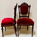 4 Antieke Kasteel Stoelen Eetkamer Stoelen thumbnail 3