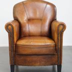 Mooie Statige Fauteuil/ Armchair Gemaakt Van Schapenleer Met Een Correcte Zitcomfort thumbnail 8