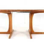 Ronde Massief Teak Deense 1x Verlengbare Eettafel 'kalundborg' Vintage thumbnail 15