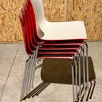 Arper Catifa 46 Design Stoel - Wit/Rood Kunststof thumbnail 4
