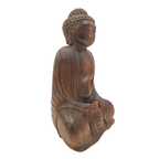 Houten Handgesneden Boeddha Beeld 18cm thumbnail 3