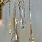 Opaline Murano Teardrop Kroonluchter Hanglamp Vintage Kristal thumbnail 8