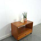 Deens Teak Design Dyrlund Kast Lp Tv Meubel Op Wielen thumbnail 5