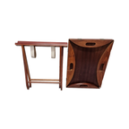 Vintage Mahonie Salontafel Met Dienblad, Jaren 70 thumbnail 6