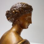 Beeld Van Romeins/Griekse Zittende Vrouw, Gesigneerd Aizelin, 19Th Century thumbnail 12