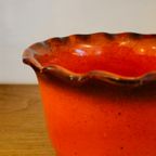 Vintage Bloempot Bloempotje Potje Oranje Jaren 70 thumbnail 8